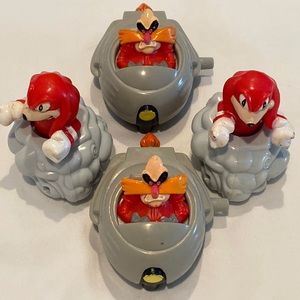 Sonic 3 The Hedgehog McDonalds Happy Meal Toy 1993 Knuckles and Dr. Robotnik